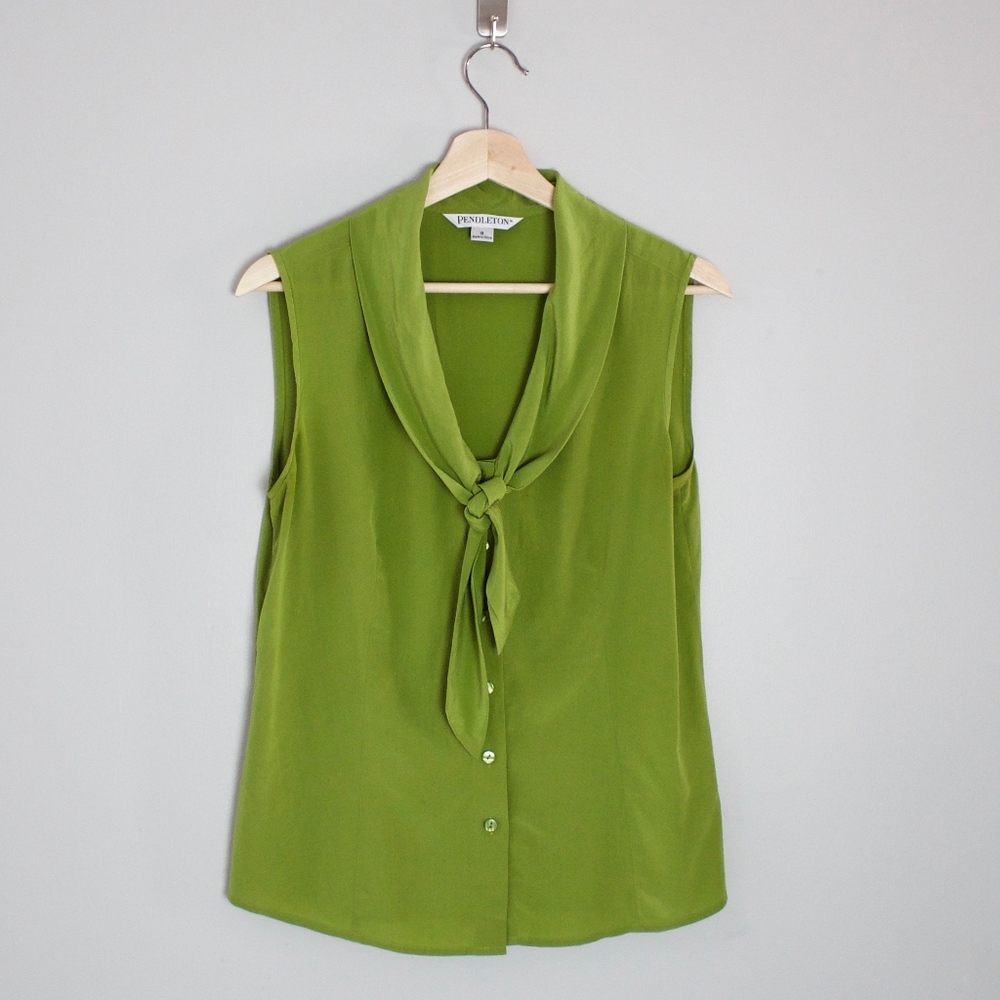 Pendleton Silk Button Down Blouse